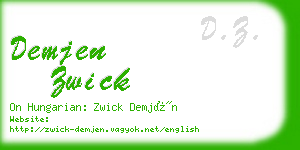 demjen zwick business card